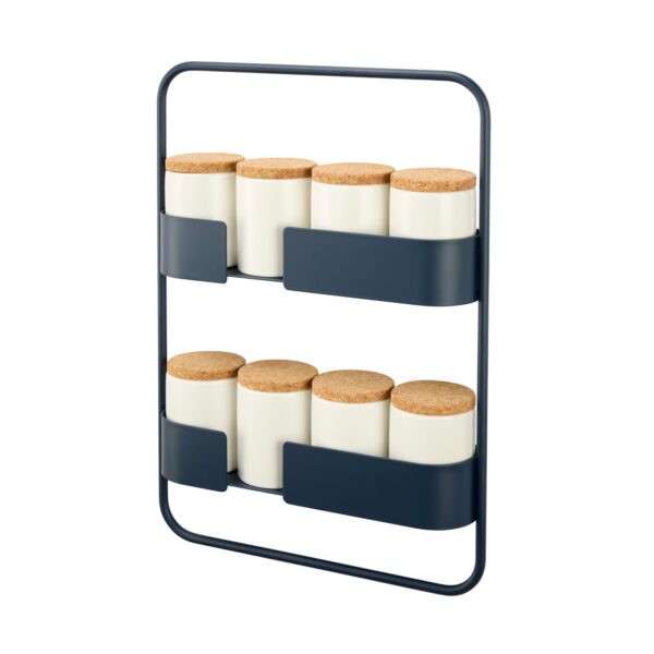 BIG HUG Gewürzglas-Wandregal - blau