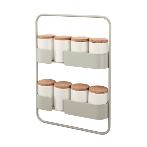 BIG HUG Gewürzglas-Wandregal - grau