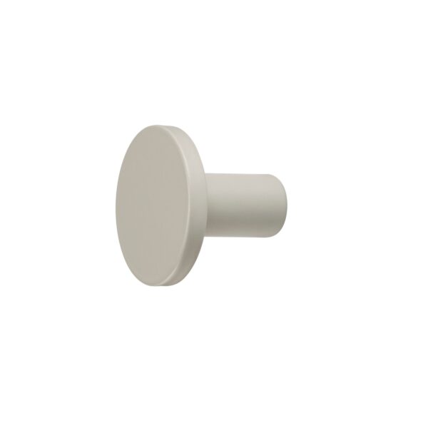 Wandhaken mit Metallknopf klein - grau