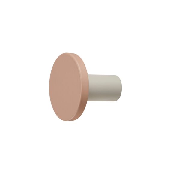 Wandhaken mit Metallknopf klein - rosa