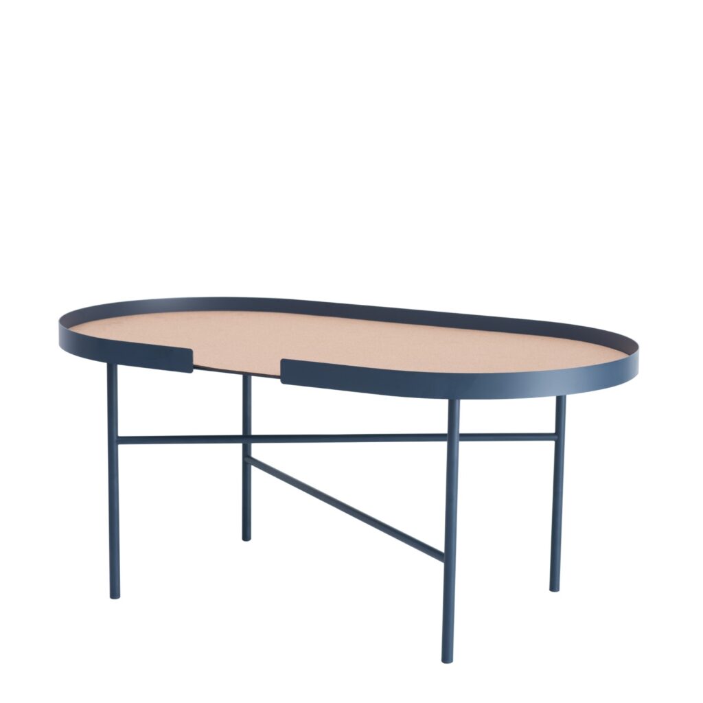 BIG HUG Couchtisch oval - blau