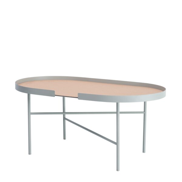 BIG HUG Couchtisch oval - grau