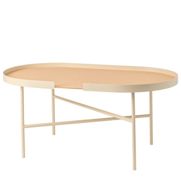 BIG HUG Couchtisch oval - beige
