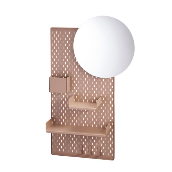 Lochplattenkombination mit Spiegel - rosa